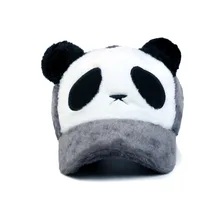 Winter hat warmth cartoon panda male and female universal size with the baseball cap winter hat