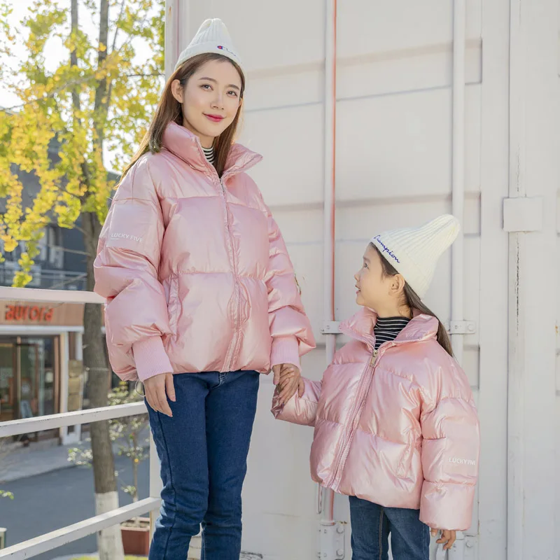 

Girls Kids Parka Mother and Daughter Clothes Top Shirt Children Down Coats Jackets Winter for Girls Snowsuit Family Clothing