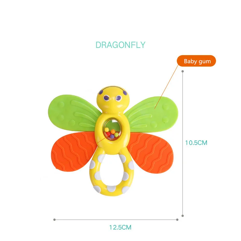 Детская погремушка игрушка интеллект захватывающие десны пластик ручной Колокольчик погремушка забавные развивающие мобильные игрушки подарки на день рождения - Цвет: I04422