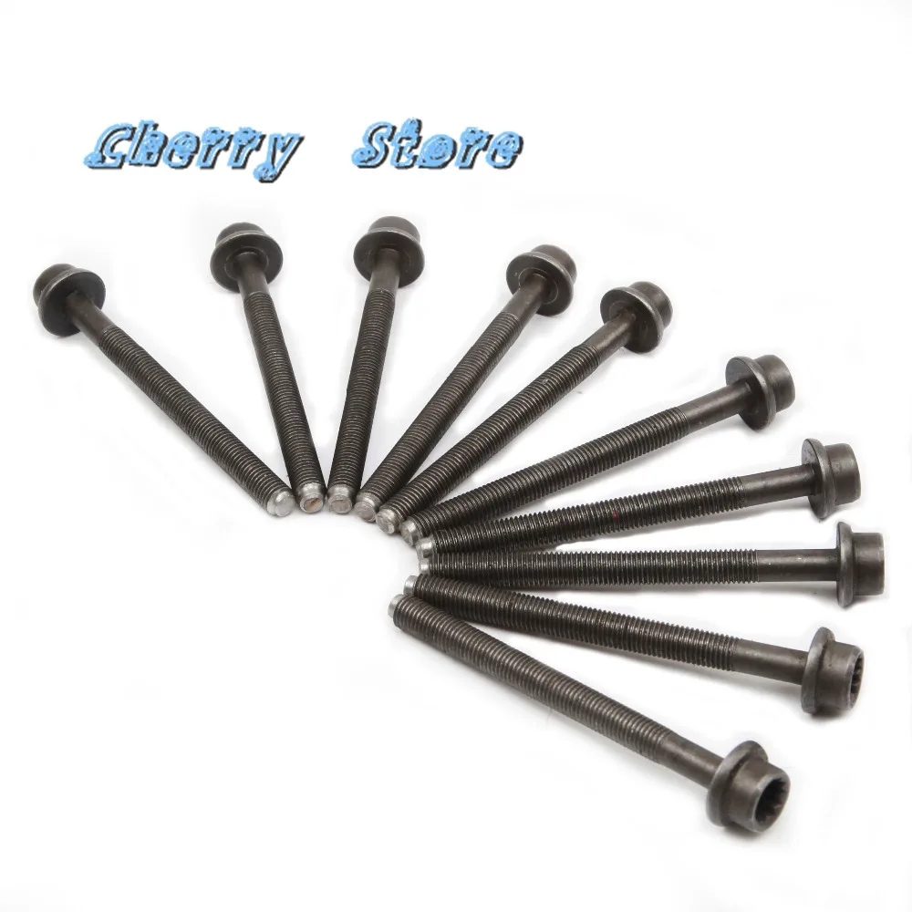WHT000912 10 шт. Комплект болтов головки цилиндра двигателя для VW Golf Jetta Passat Tiguan Audi A1 A3 Skoda Seat 1.4TSI WHT 000912