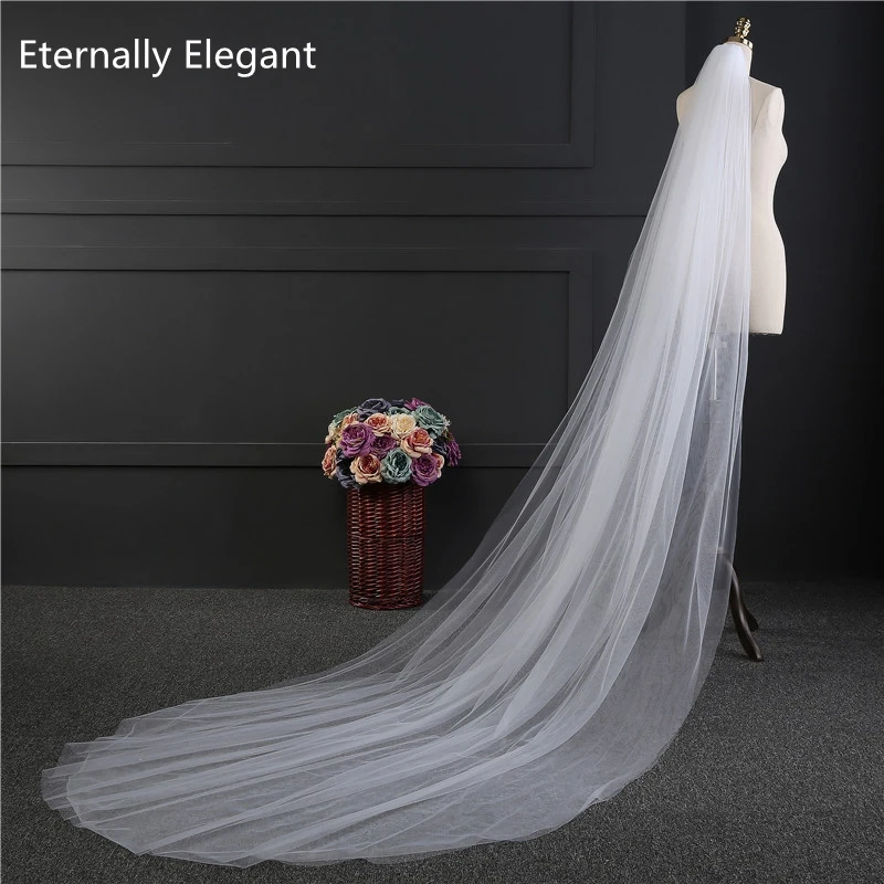

Free Shipping Real Photos 3M White/Ivory Wedding Veil Multi-layer long Bridal Veil Head Veil Wedding Accessories Hot Sell MD3037