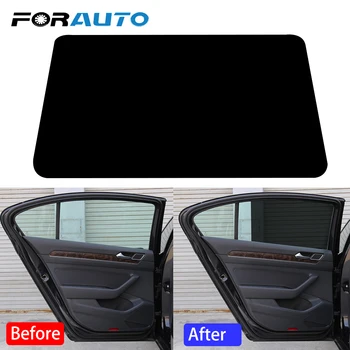 

FORAUTO 2 piece/set Car Side Window Anti UV Sticker Auto Sunscreen Film Car Sunshades Electrostatic Sticker