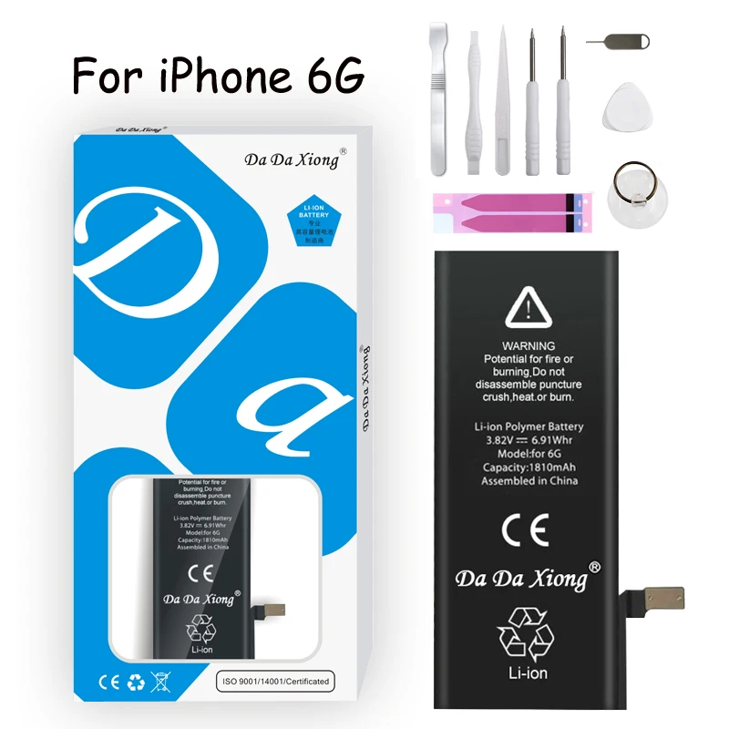 Da Xiong батарея для iPhone 6 6G 6S 6GS 5G 5GS 1620 mAh 2200 подлинный литий ионный аксессуар