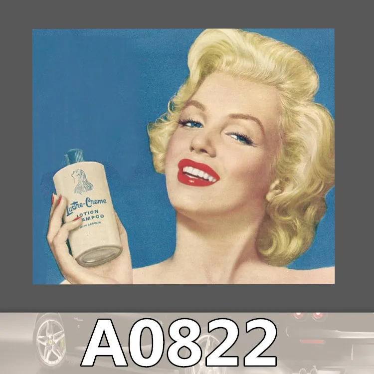 

Bevle A0822 Marilyn Monroe Waterproof Sticker Notebook Phone Laptop Cartoon Decal Fridge Car Graffiti Sticker