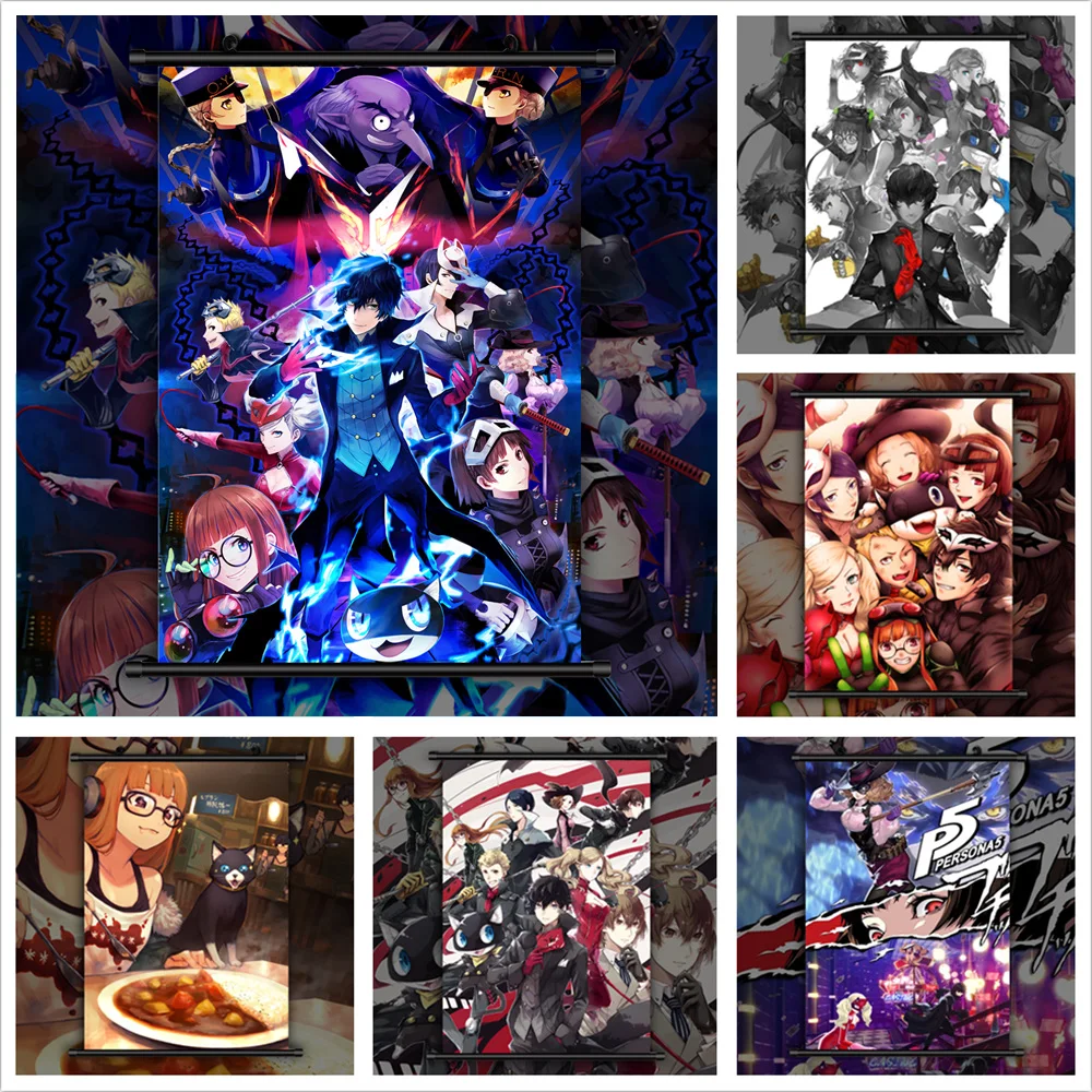 

Shin Megami Tensei Persona 5 Joker Panther Queen Anime manga wall Poster Scroll