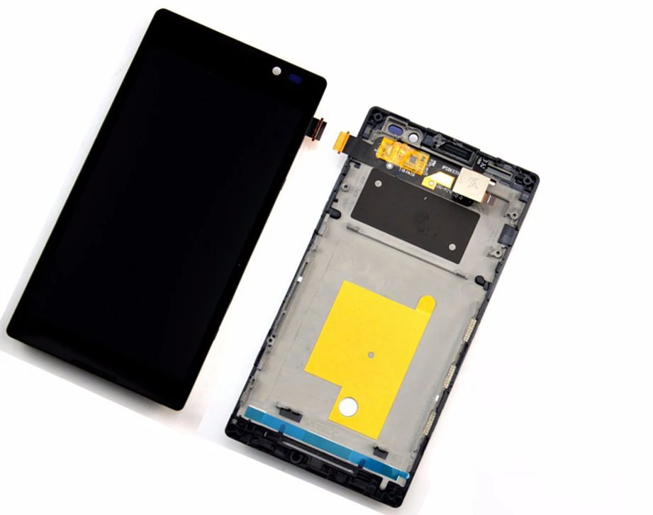 A LCD Display touch screen with digitizer Bezel Frame Assembly For Sony Xperia C Dual S39H