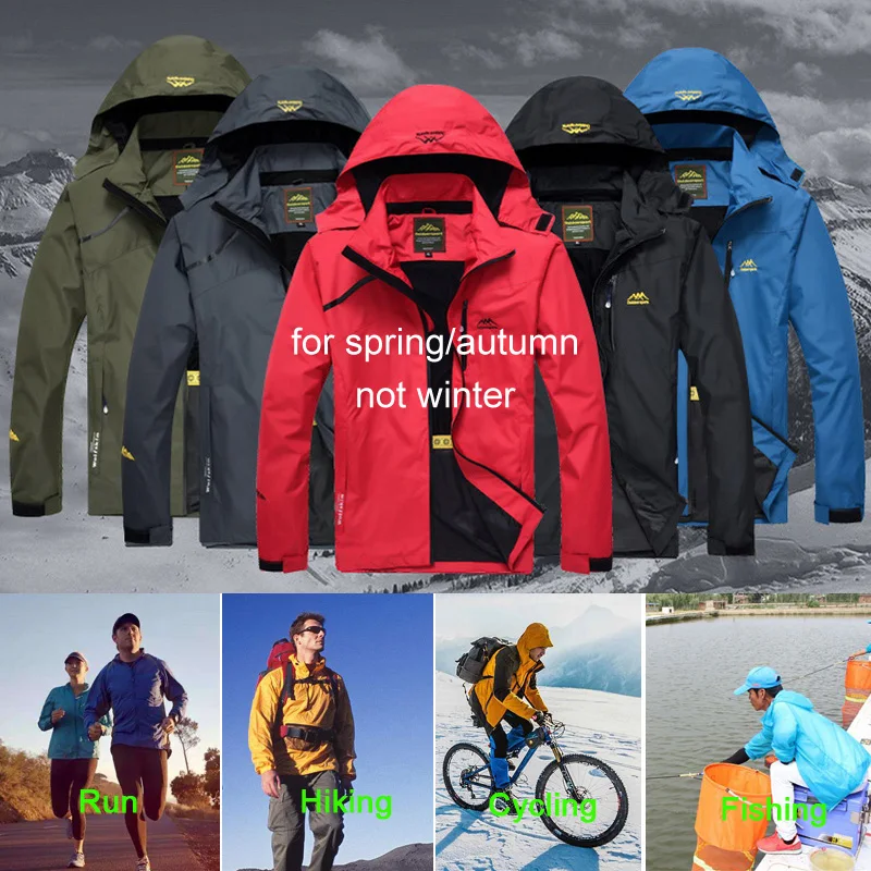 Most effective  LoClimb Men's Outdoor Hiking Jacket Men Spring Sports Rain Coat Climbing Trekking Windbreaker Fishi