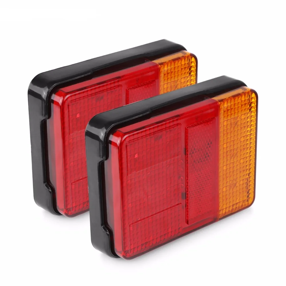 

1 Pair 30 LED Side Marker Lights 12V 24V Car Truck Trailer Taillight Side Lamp Red Yellow