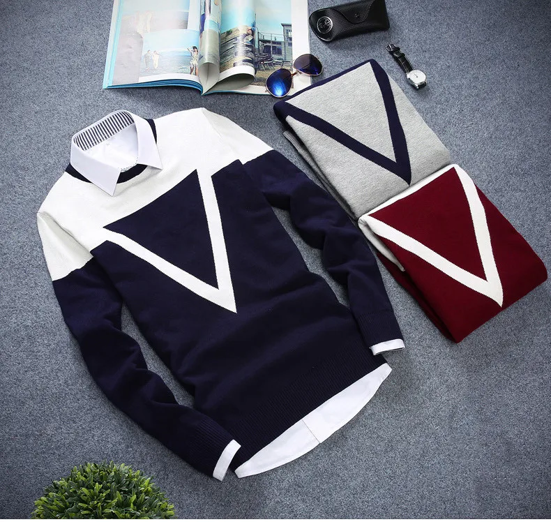 

Mr.nut spring and autumn new warm sweater O-neck men's brand Korean version of the self-cultivation clothing knitted sweater