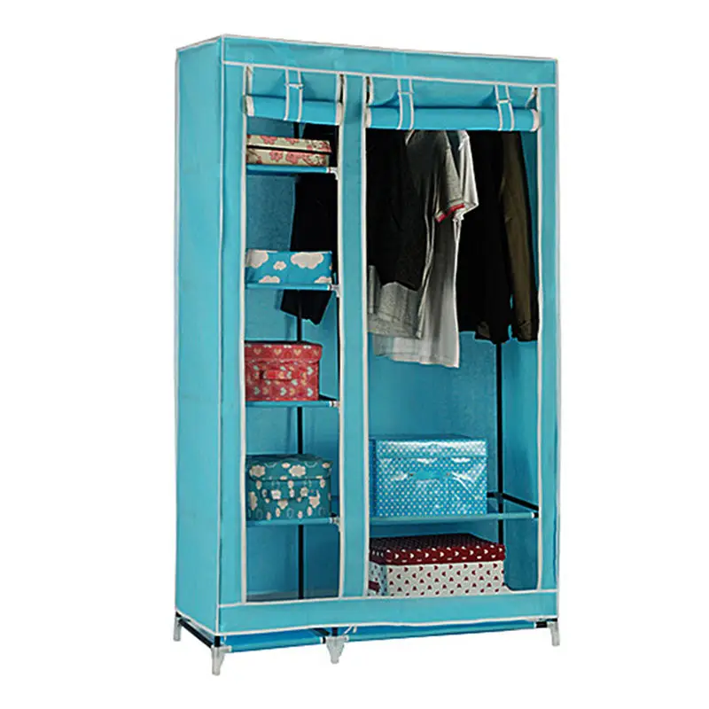 7 ящиков портативный Тканевый шкаф Анти-пыль шкаф складная Одежда Шкаф для хранения полка для студенческого общежития мебель для дома - Цвет: Light Blue