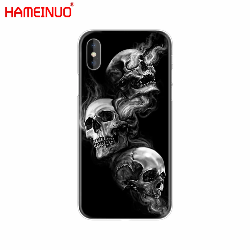 HAMEINUO Ужас Череп сотовый телефон чехол для iphone X 8 7 6 4 4S 5 5S SE 5c 6s plus - Цвет: 60021