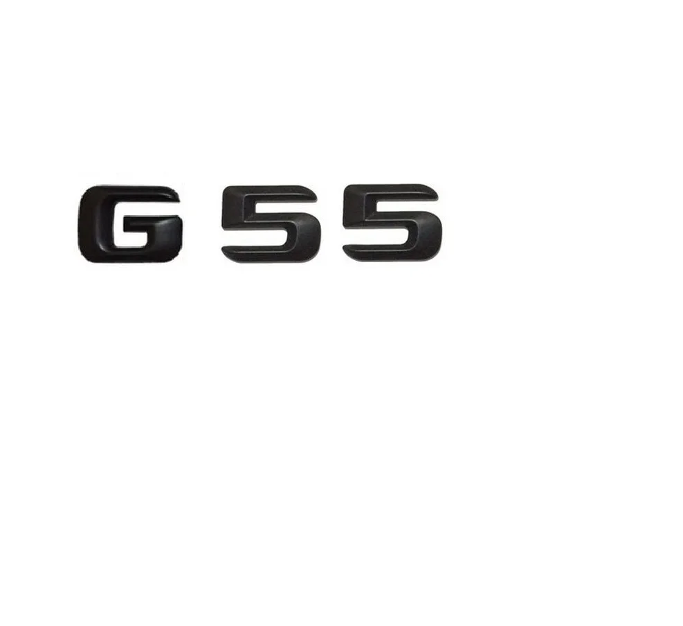 

1 set Matt Black ABS Car Trunk Rear Number Letters Words Badge Emblem Decal Sticker for Mercedes-Benz G55