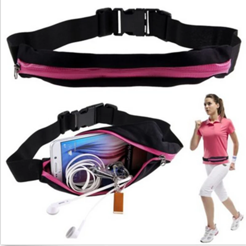 

Single/Double Running Waist Bum Bag Sport Fitness Cycling Camping Jogging Belt Pouch Waterproof Mobile Phone Bags