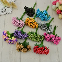 12 pcs meeldraden suiker handgemaakte kunstbloemen Goedkope bruiloft decoratie diy krans handwerken geschenkdoos scrapbooking nep bloem(China)