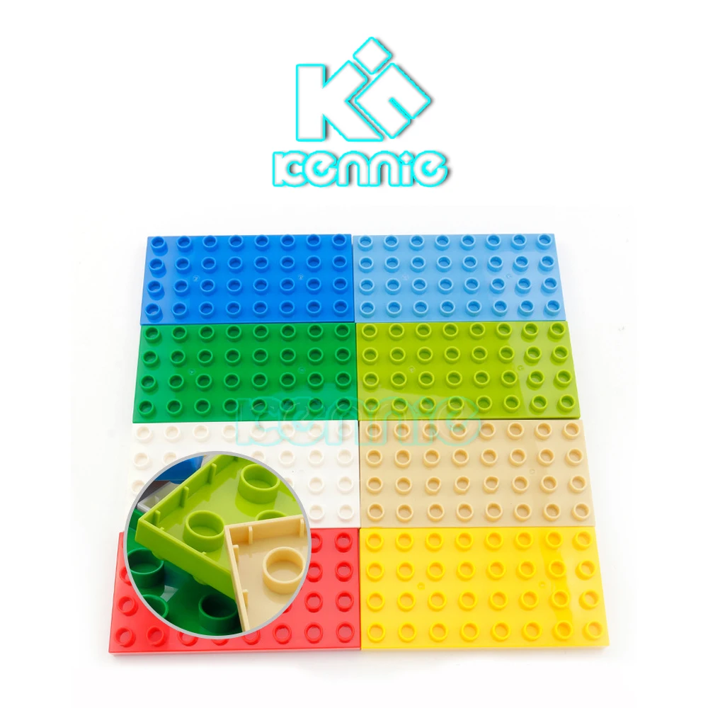 5 шт./лот Kennie DIY MOC строительные блоки совместим с Duplo аксессуары Большая пластина