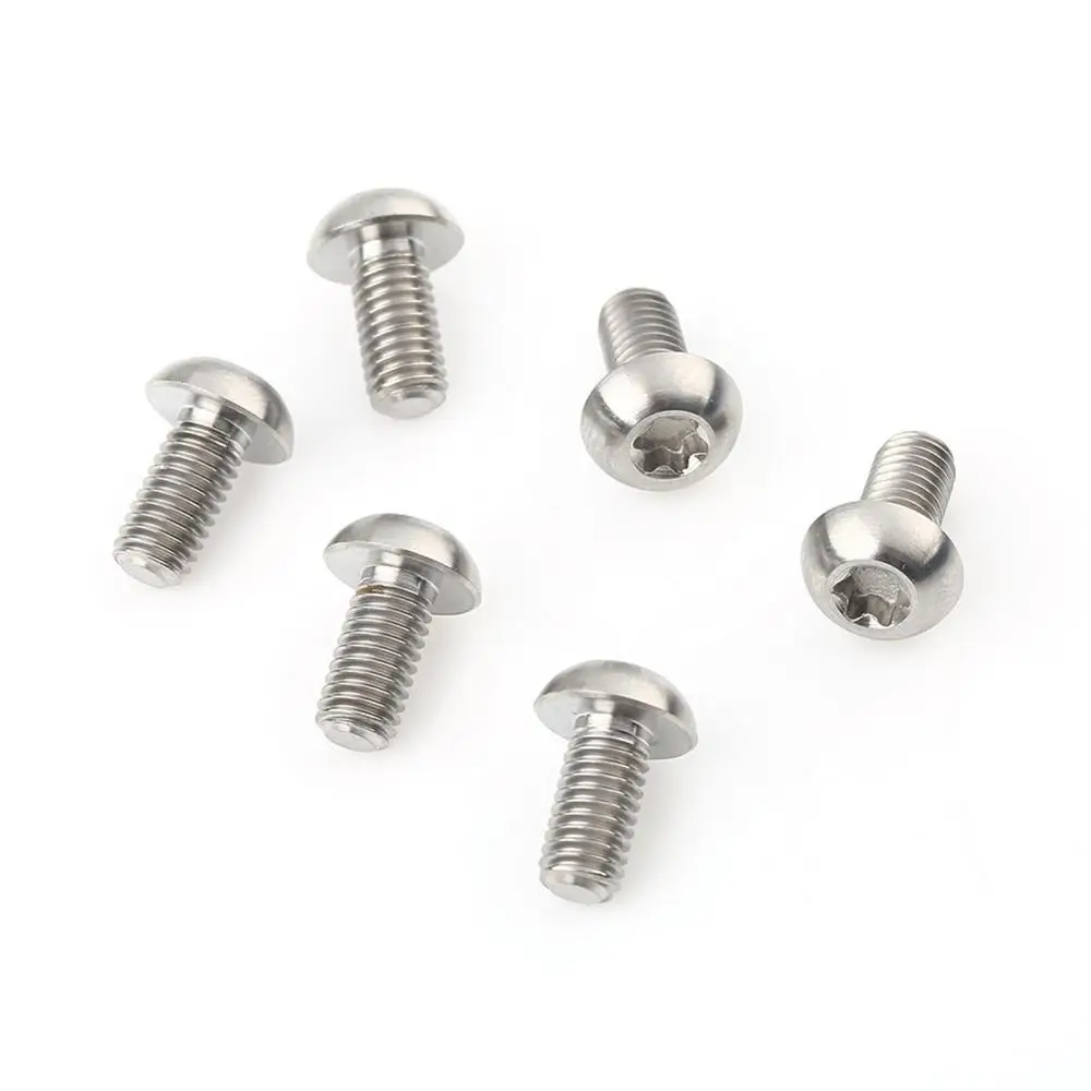 6 шт Титан Ti M5x10mm отвертка Torx T25 головки дисковые тормозные болты для бутылок с водой, серебристый
