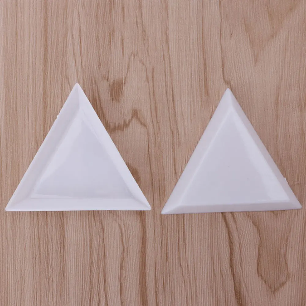 10 шт. белый пластиковый треугольный лоток со стразами Алмазная панель обшивки DIY Инструменты