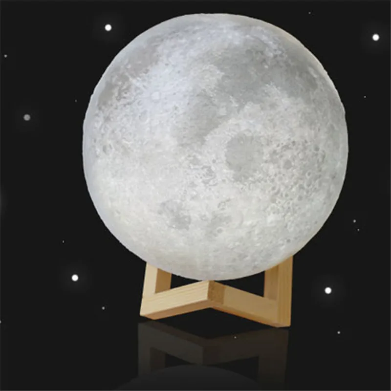 

Rechargeable 3D Print Moon Lamp USB LED Light Touch Sensor 2/3/7 Colors Changing Night Light Bedroom Home Decor Creative Gift