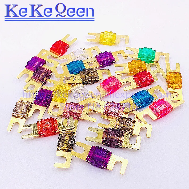 Car Fuses 1PCS-5PCS ANS FUSE 20A 30A 40A 50A 60A 70A 80A 100A 125A 150A 175A 200A ANL Gold Plated Stud Mini Car Stereo Audio car fuses