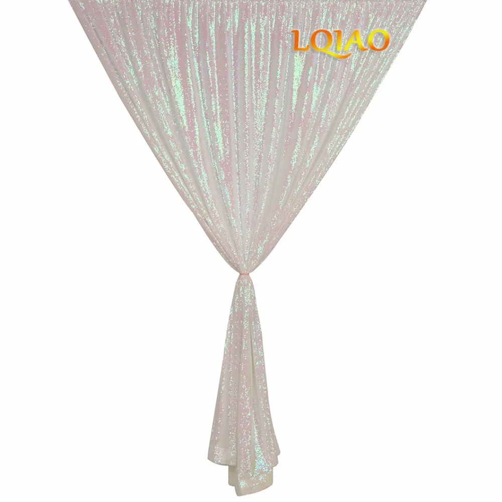 

Embroidered Sequin Curtain 240x250cm Changed White Modern Window Drapes Sequin Curtain for living room/photo booth backdrop