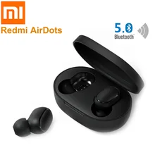Новый Xiaomi Redmi AirDots TWS беспроводной BT5.0 гарнитура стерео Бас шум наушники с шумоподавлением с микрофоном Handsfree Tap управление наушниками