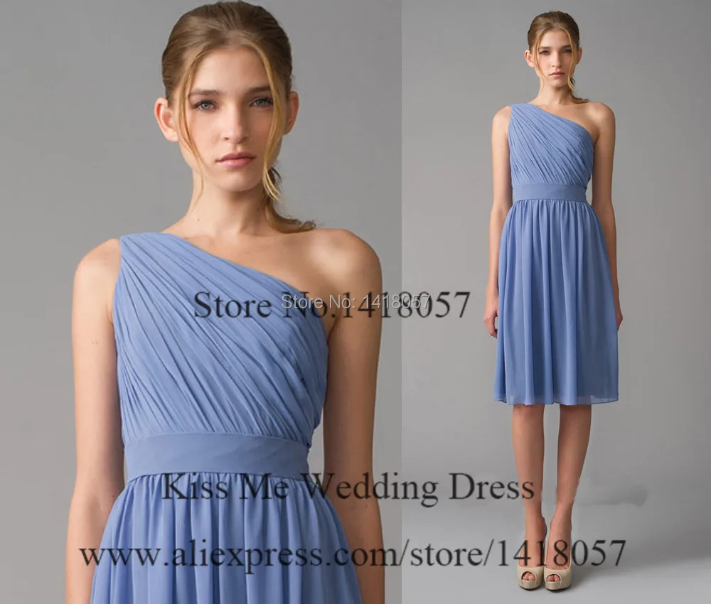 2015 Free Shipping Baby Blue Short Bridesmaid Dresses For Weddings