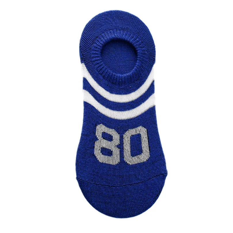  1Pair Sock Women Summer Casual Daily Comfortable Stripe Brief Cotton Sock Slippers Short Ankle Number Socks  #4F03 (6)