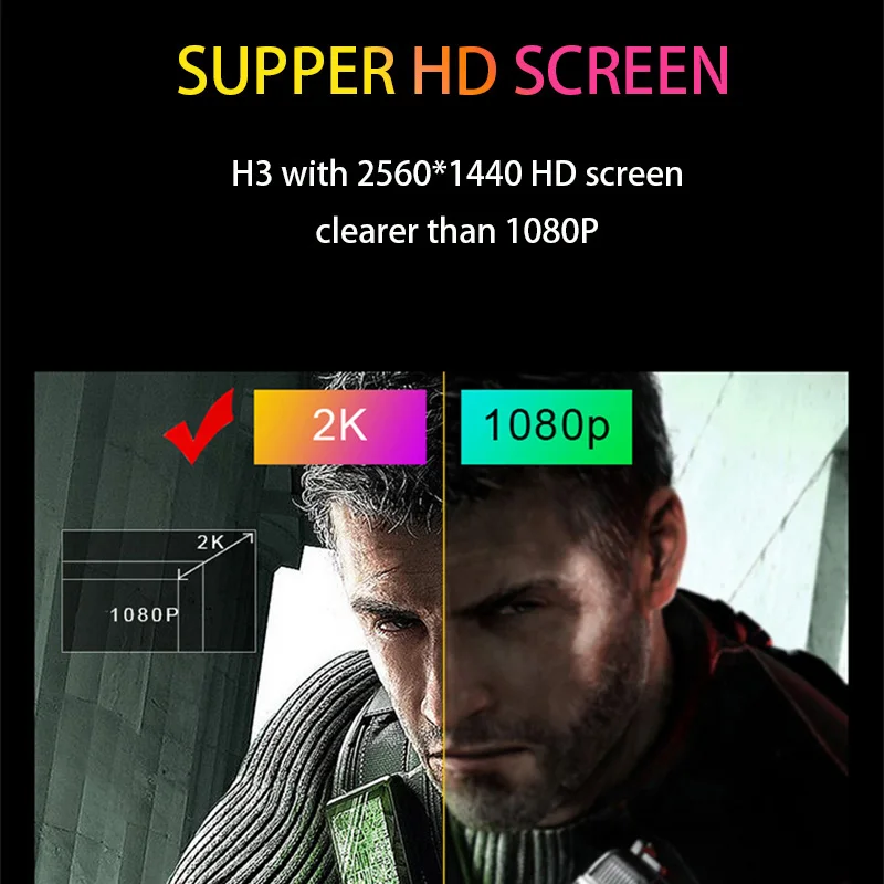  Wi-Fi 2K HDMI todo en uno gafas de realidad Virtual de 360 grados envolvente VR auriculares 3D Andr