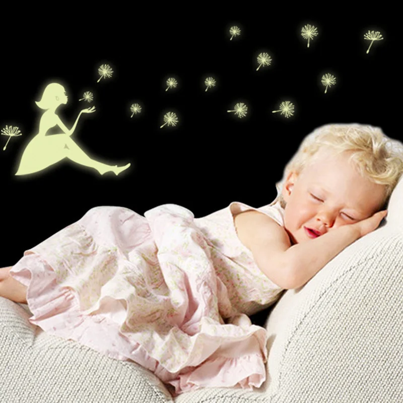 Стикер на стену ( девочка звезды) светится ночью|glowing wall stickers|wall stickerwall sticker girl |