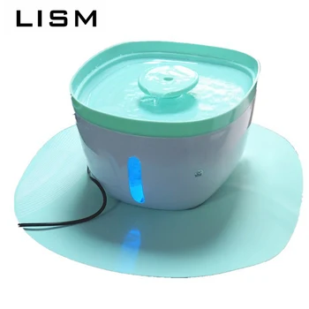 

Cat Water Fountain with LED Night Light Electric Dog Cat Pet Drinker Bowl Drinking Dispenser with Intelligent Luminous System