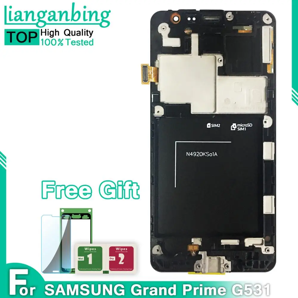 ЖК-дисплей для Samsung Galaxy Grand Prime G531 G531F SM-G531F G531H сенсорный экран рамка дигитайзер