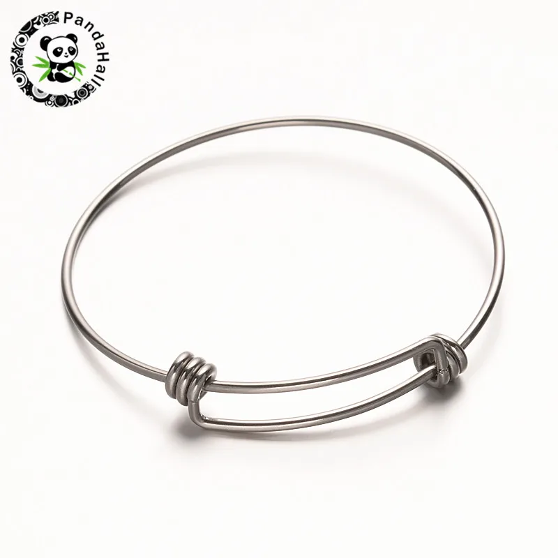 

10/20pcs Stainless Steel Charm Bangel Expandable Adjustable Bracelet for Women Jewelry Making DIY 55~57x63~65mm