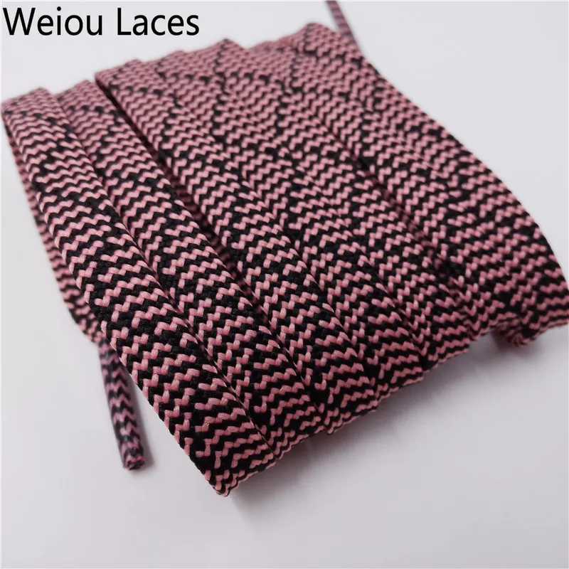 Weiou 7mm Premium Polyester Pattern Flat Shoelaces Eco-Friendly Sneaker Spider Web Pattern Shoe Laces For Running boots Uncaged
