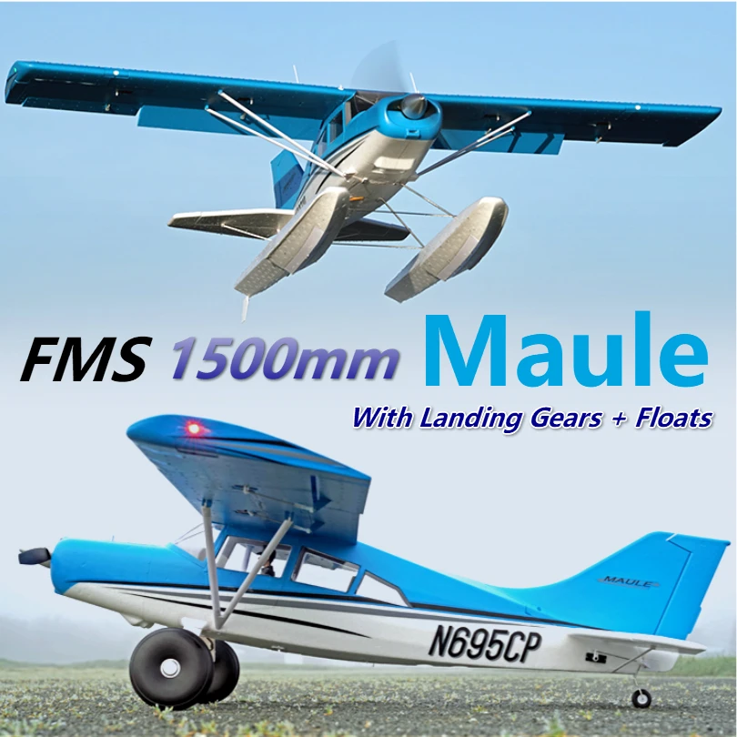 

FMS RC Airplane Plane 1500mm Maule Park Flyer Trainer Water Sea Plane 5CH With Flaps Floats PNP Model Hobby Aircraft Avion EPO