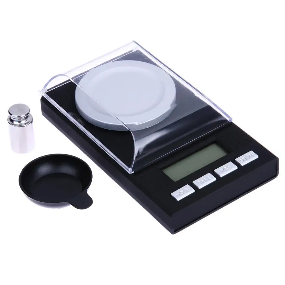 Портативные мини 20g/0,001g 50g/0,001g цифровые электронные весы с ЖК-дисплеем емкость баланс алмазные ювелирные изделия Высокие Точные карманные весы - Цвет: 100g