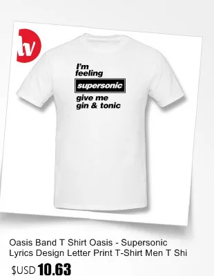 Футболка группы Oasis, футболка с надписью Oasis-Supersonic, Мужская футболка с буквенным принтом, Повседневная летняя хлопковая забавная футболка
