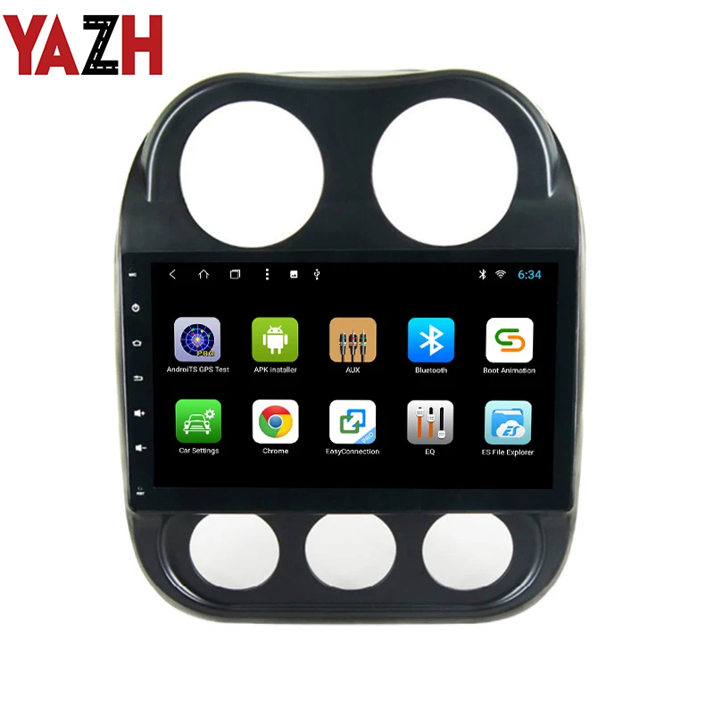 Clearance YAZH Android Car DVD GPS 10.1" 2.5D IPS Screen For JEEP COMPASS 2010 2011 2012 2013 2014 2015 2016 car audio auto radio stereo 1