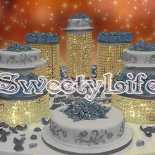 Свадебная Хрустальная круглая акриловая подставка для торта вечерние Display-7PCS торта/лот