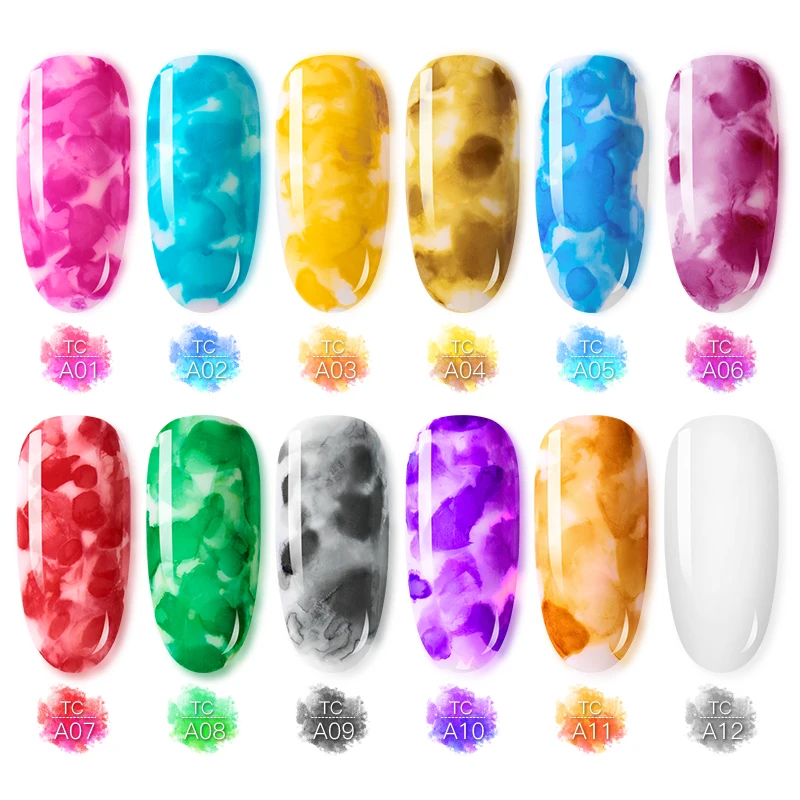 T-TIAO CLUB Blooming Painting Nail Gel Polish Effect Flower Blossom Nails Gel Soak off UV Gel Varnish Manicure Nail Art Lacquer