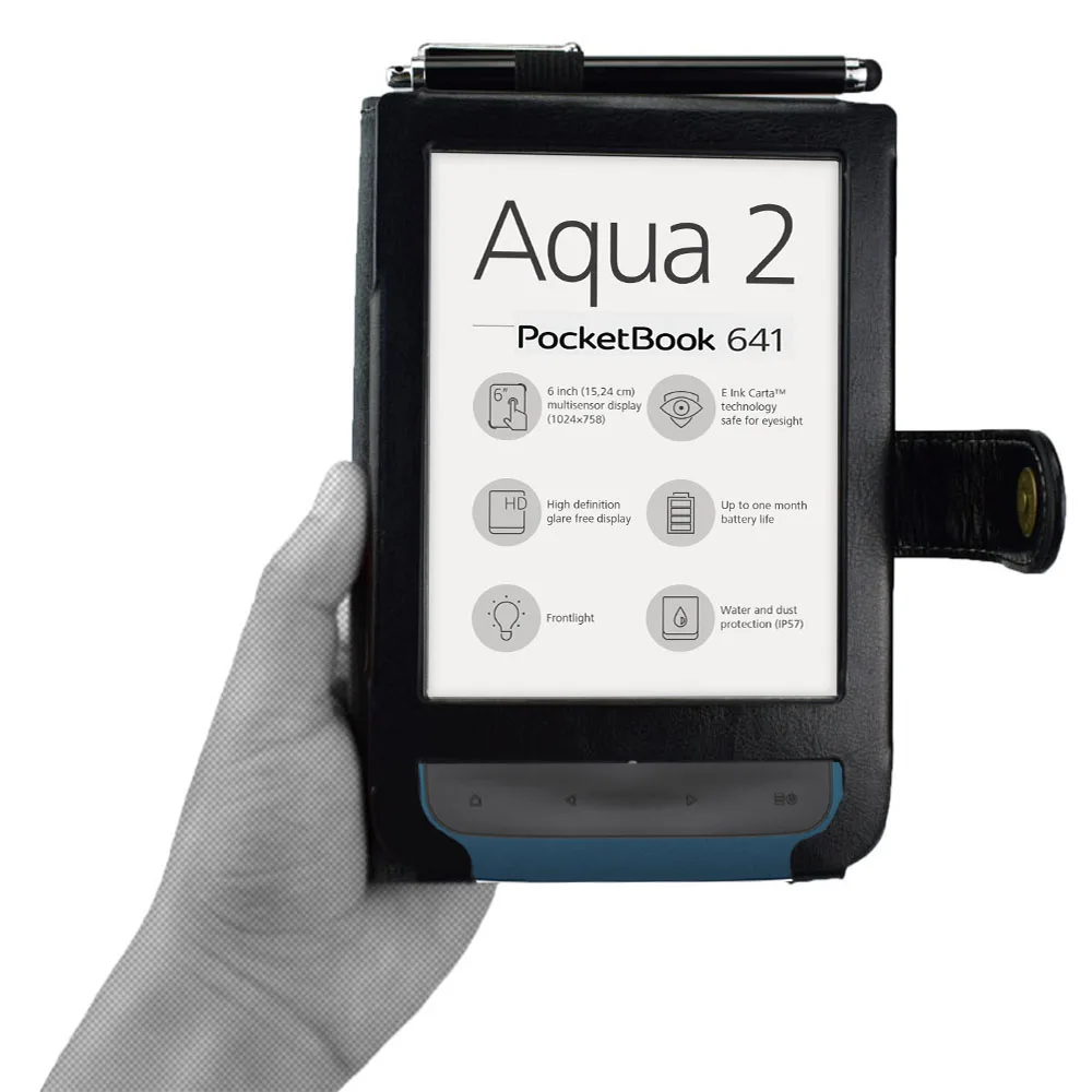 Чехол-книжка с откидной крышкой для PocketBook 641 Aqua 2 eReader, 6 дюймов, чехол из искусственной кожи с магнитной застежкой, защита вашей электронной книги, простое чтение