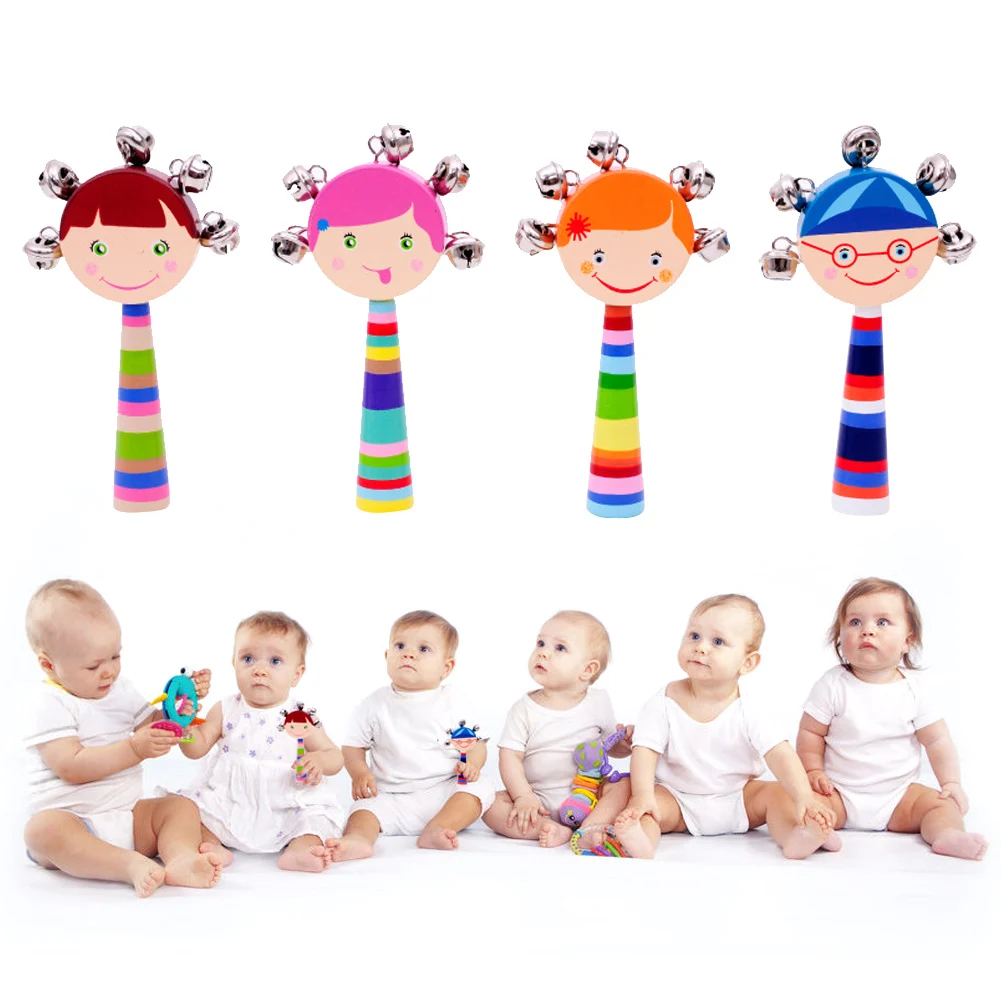 

New Baby Rattles Toy Baby Kids Infant Handbells Cartoon Early Education Developmental Music Rattle Toys FCI#