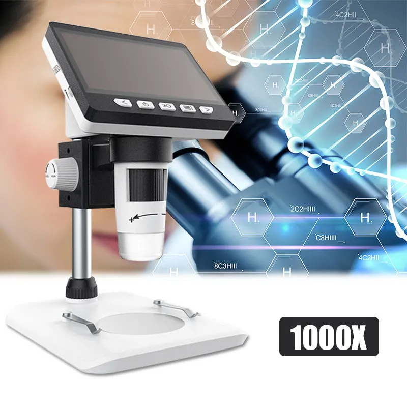 

Screen Microscope Practical Ear Cleaning Tool ABS Real-Time Video 1000x 8LED Computers Digital Microscope Inspection Waterproof