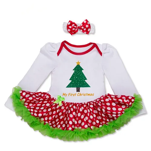 Рождественское платье для маленьких девочек; хлопковая одежда для малышей с Санта-Клаусом; вечерние платья для малышей; одежда для маленьких девочек; боди для младенцев; vestidos - Цвет: as photos