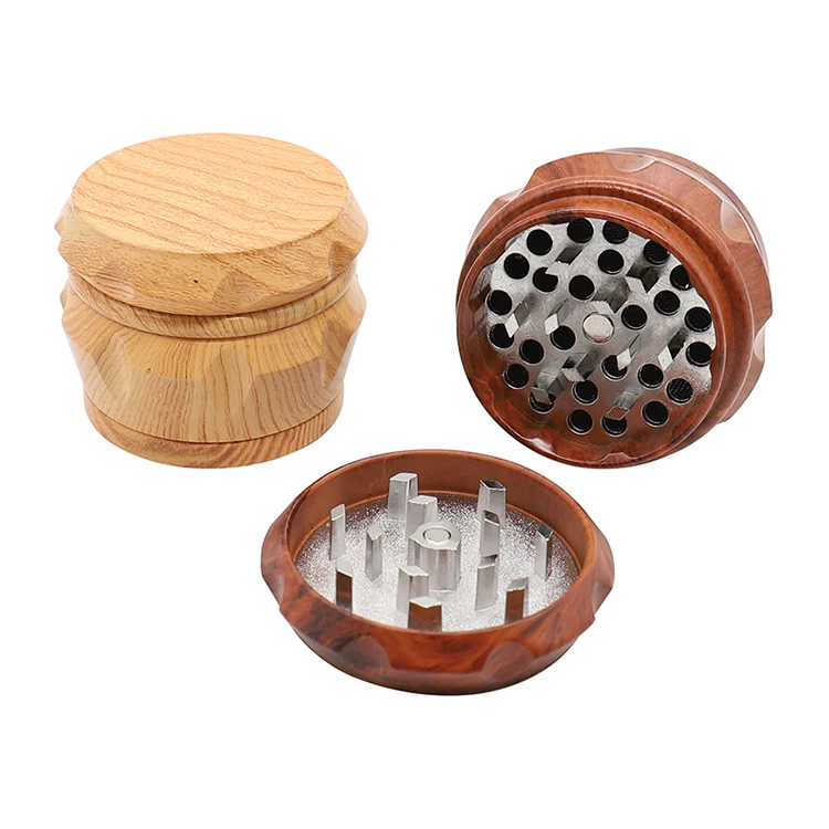 1PC 40mm 55mm 63 mm Drum Type Portable Zinc Metal Teeth Wood Herb Grinder Weed