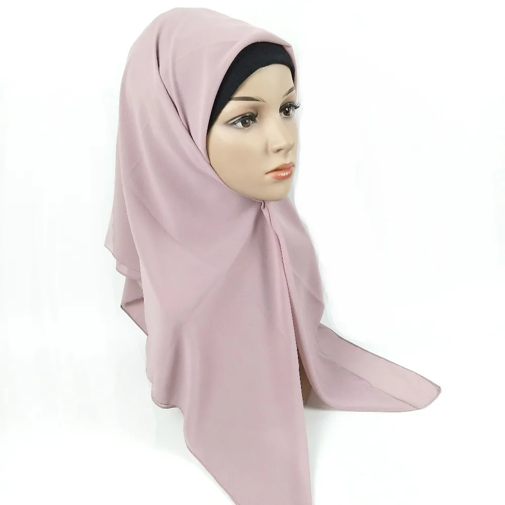 A1 высокое качество квадратный шифон хиджаб 115*115 см обертывание Платки женские шарфы длинный шарф Лидер продаж