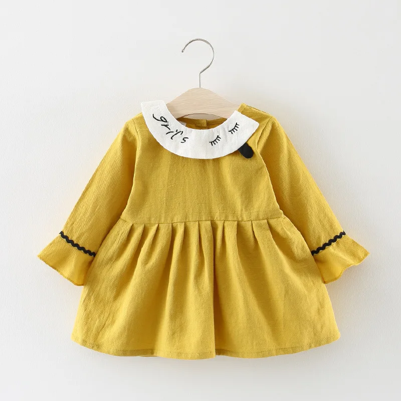 

Fall 2019 New Kids Dresses Fashion Girl Korean Pleated Princess Dresses 0-3 Years