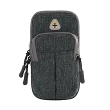 Унисекс портативный спортивный нарукавный спортивный Чехол, Мобильная Сумка-держатель для телефона, Мужская Женская Повседневная однотонная сумка на молнии