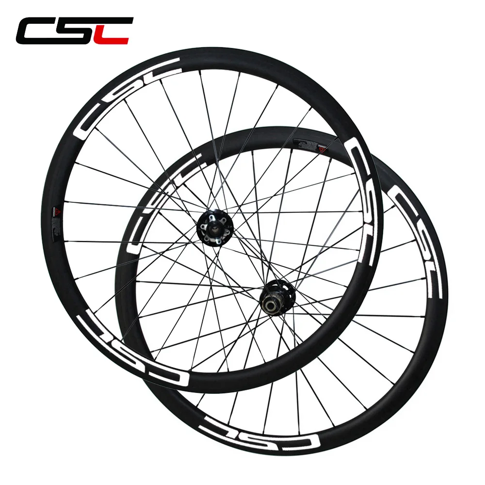 CSC 700C полный углерода циклокросс колеса глубокий 38 мм ширина 23 трубчатый 6 Болт дисковый тормоз колеса велосипеда(D791SB/D792SB концентратор) sapim