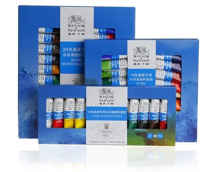 baratas 12 18 24 cores de tinta aquarela aquarela set 10 ml PC