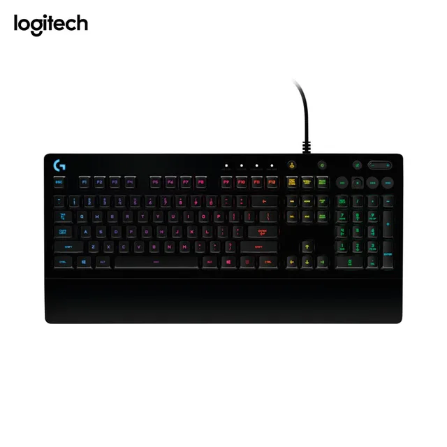 

Logitech G213 keyboard (Standard Wired USB RGB LED Spanish QWERTY keyboard) Black color